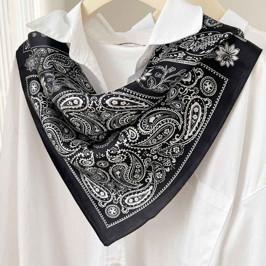 111% Mulberry Silk 71 Square Scarf, New Sky City Professional Decorative Scarf, Commuting To Work Versatile Silk Scarf