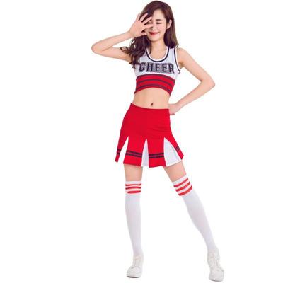 Koreli Kadınların Cheerleading Kostümleri - Seksi Futbol Bebeği & Aerobik Sahne Kıyafetleri