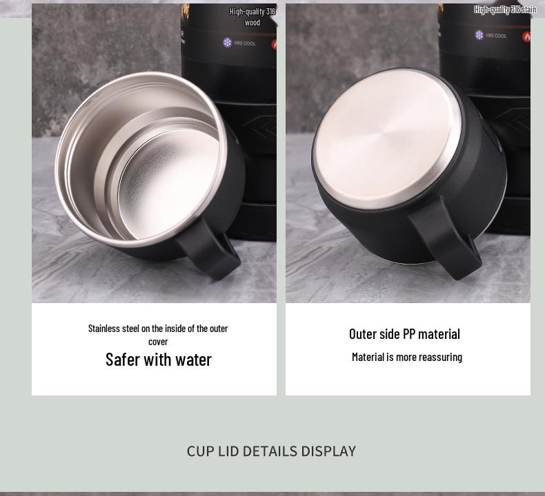 Large Capacity Outdoor Thermos 316 Stainless Steel Portable Warm Kettle for Car or Student Use