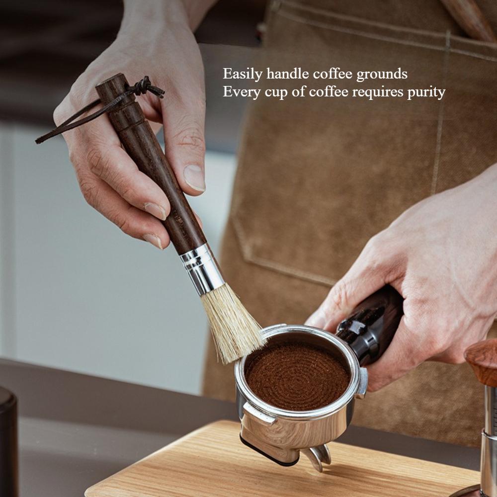 Coffee Bar Brush - Bristle Brush for Grinder Crevice Dust/Coffee Grounds Cleaning, Dust Remover for Baristas/Coffee Shops/Home Use KFS-QJ06