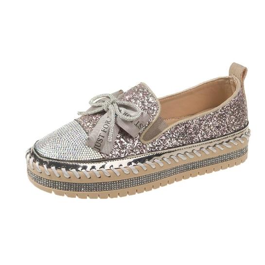 Fashion Mocassins À Enfiler Pour Femmes, Baskets En Maille, Décor Biscuits, Chaussures Plates Basses