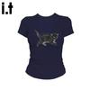 CHOCOOLATEit Cat Print Short Sleeve T-Shirt