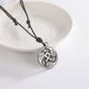 Retro Mysterious Runes Necklace Viking Jewelry Rope Chain Adjustable Necklaces Stainless Steel Pendant Amulet Jewelry