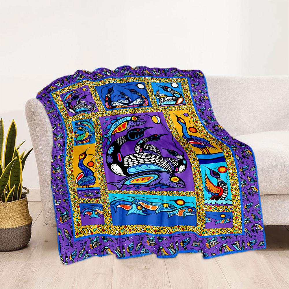 Koi Fish Lake Blanket Warmthful Decor Perfect for Chair Sofa Seaside for All Seasons Digital Print Best Holiday Gift for Friends Family