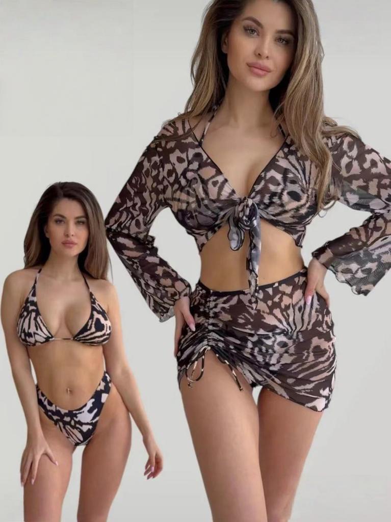 New swimsuit set Russian perspective mesh bikini set