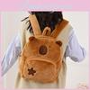 Teens Kids Capybara Plush Bags Animal Backpack Embroidered Details Lightweight