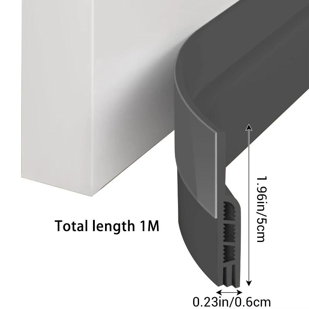 Door Bottom Seal Strip Self Adhesive Noise Stopper Dust-Proof Winter-Proof Windshield Sealing Tape Door Weather Stripping