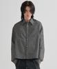 JUAN HOMME Crop Fit Check Shirt (Black)