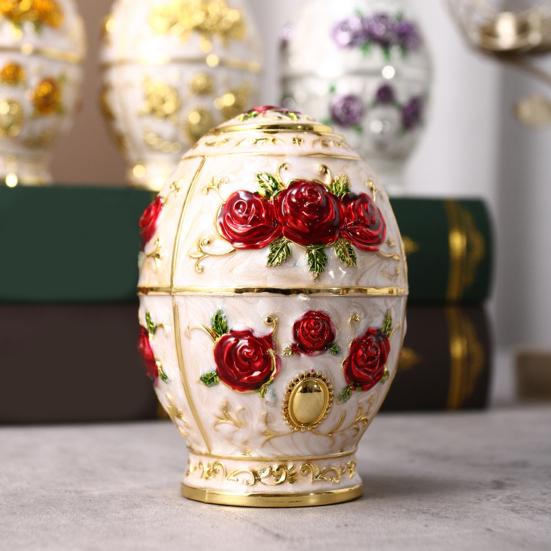 Toothpick Dispenser Retro Relief Design Plastic Luxury Pop-up Toothpick Organizer Box Rose Flower Desktop Decor Holder for Home