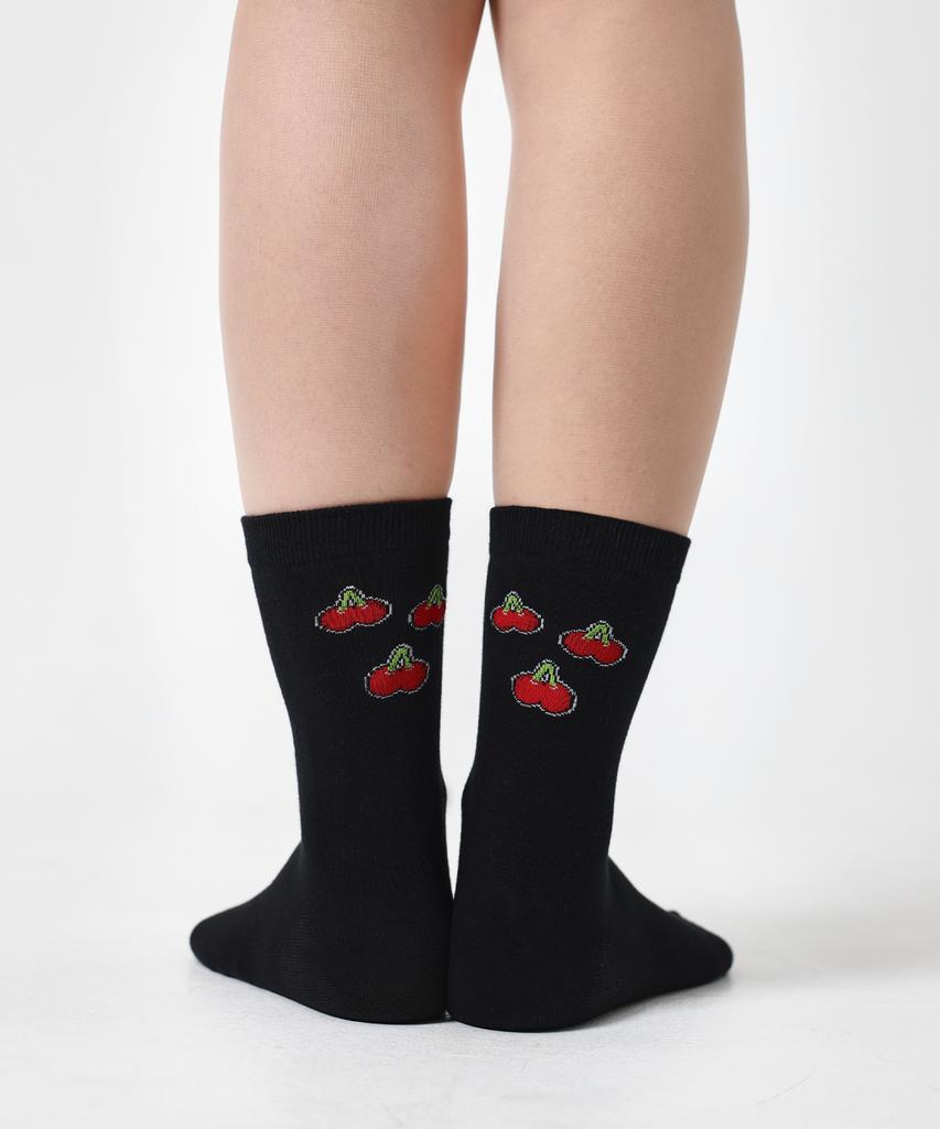 Halibo Fashion Middle Socks Cherry