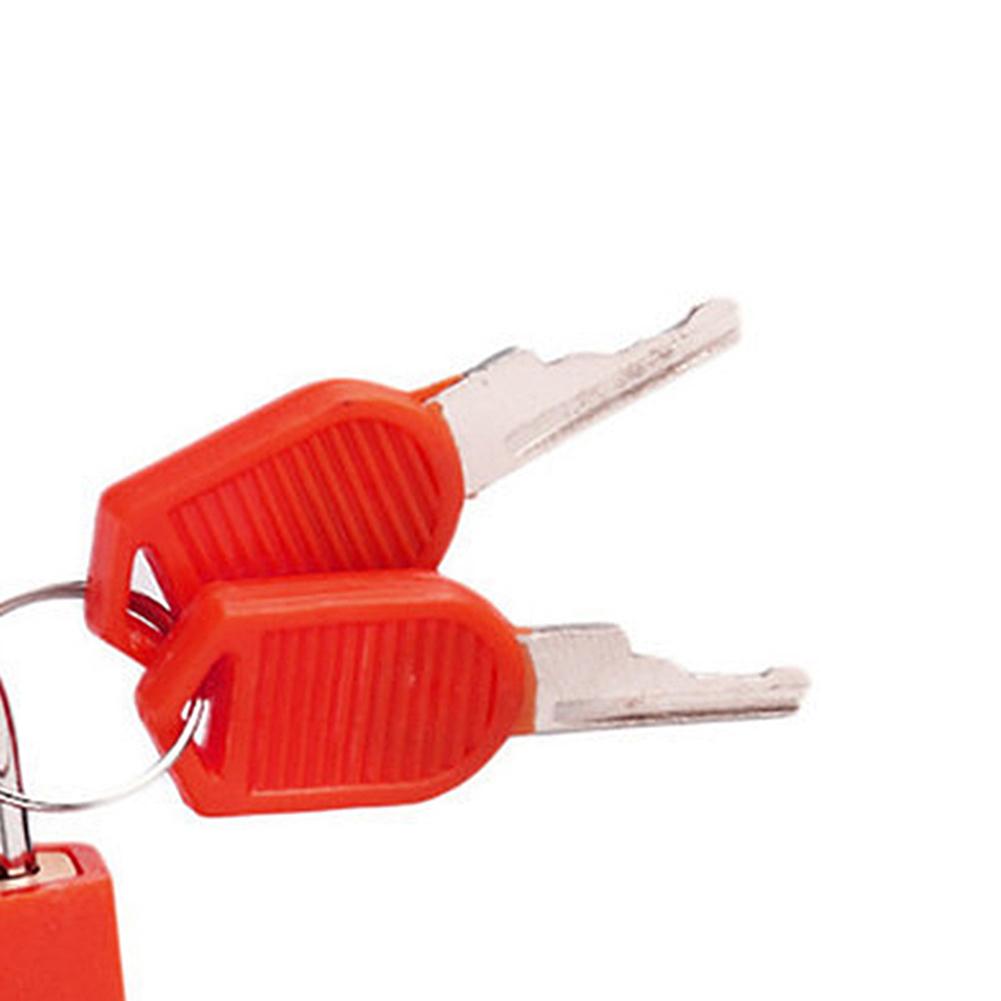 6 stuks Bagage slot met 2 sleutels Beveiligingsslot Zinklegering Kunststof behuizing Lade Bagage Hangslot 23MM voor School Slaapzaal Sportschool Kluisje