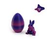 3D Printed Rabbit Eggs Ornament Animal Model Easter Rabbit Home Desktop Ornament Happy Easter Gift for Kids