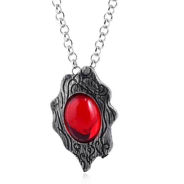 DMC Devil Maycry Pendant Necklace Devil Hunter Dante Perfect Amulet Red Crystal Necklaces for Women Men Choker Jewelry