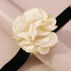 Romantic Big Rose Flower Choker Necklaces Wide Soft Black Velvet-Party Necklaces for Women Fashion Statement Jewelry