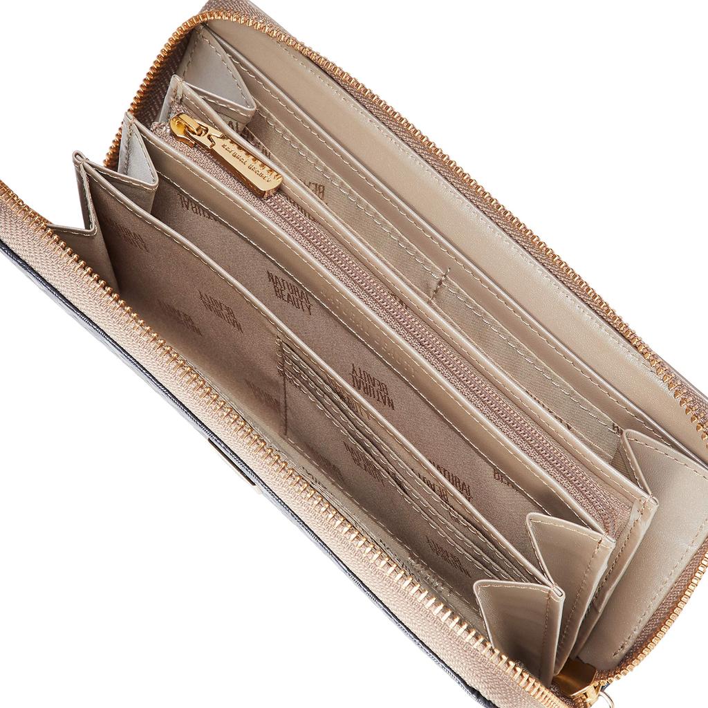 Natural Beauty Shiny Dot Long Navy Women's Wallet,