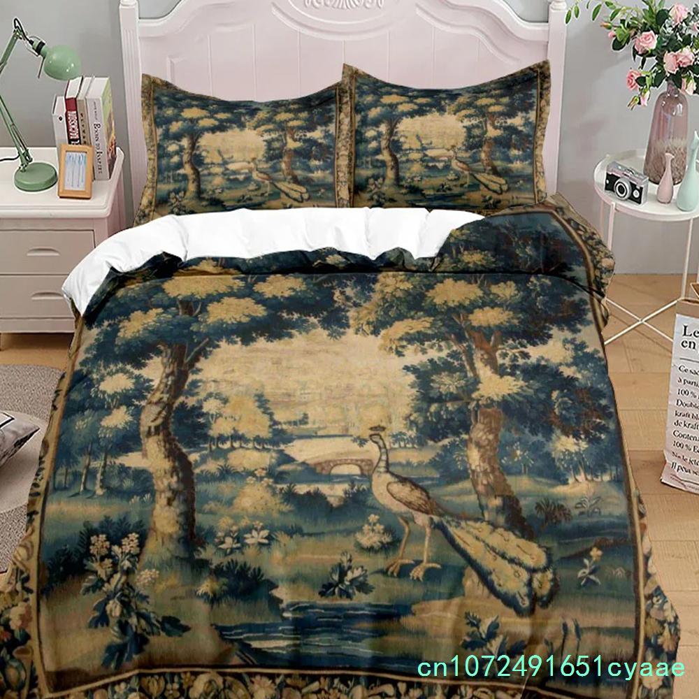 Antique Egyptian Hieroglyphs N Deities Duvet Cover Set King Queen Double Full Twin Single Size Bed Linen Set