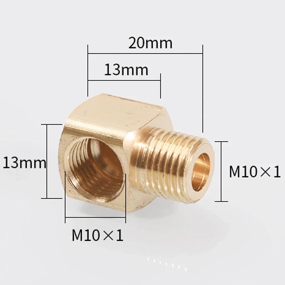 M6/8/10 1/8 1/4 3/8 Inch BSPP Female/Male Brass 90-Deg Elbow Plumbing Adapter Lubrication-Tubing Block
