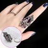 Trendy Ink Blue Pearl Butterfly Crystal Women's Ring For Engagement Wedding  Copper Accessories Rings Wholesale