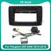 For Peugeot 208 2008 2014-2018 10 Inch Car Frame Fascia Adapter Canbus Decoder Android Dash Installation Kit