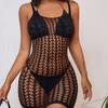 The New European and American Sexy Perspective Hollowed-out Skin Tight Hip Skirt Seduces DYS-0573