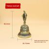 Retro Solid Brass Bell Intricate Hand Carved Patterns Crisp Clear Sound for Meditation Temple Worship Desktop Decor