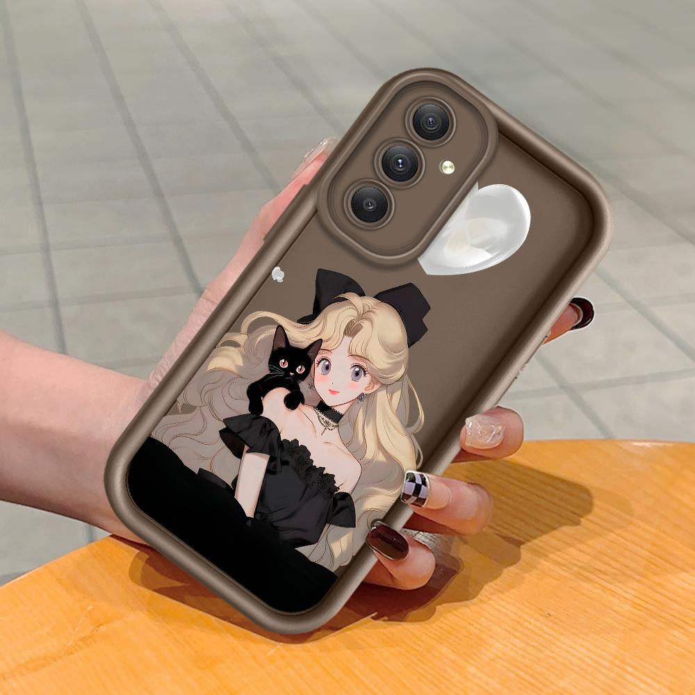 Soft Silicone Square Ladders Cartoon Pattern Full Cover Camera Protection Shockproof Case for Huawei Honor Xiaomi Redmi Samsung