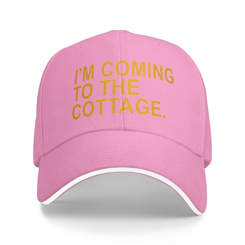I'm Coming To The Cottage Funny Quote Baseball Cap  Unisex Women Print Trucker Hat Summer Tennis Skate Sun Visor Snapback Cap