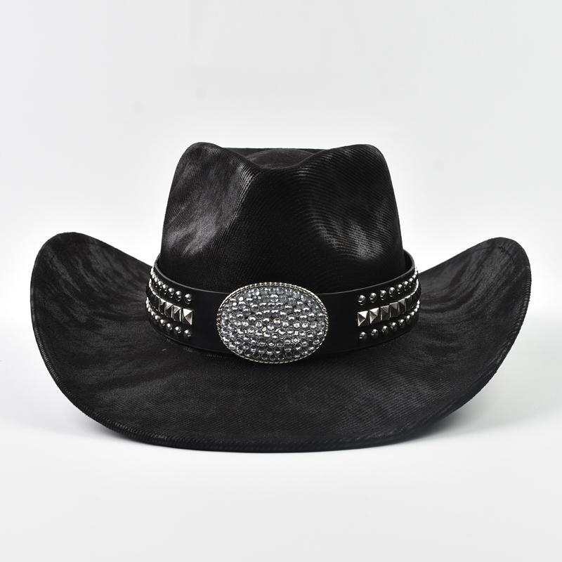 Fashion Punk Style Vintage Western Cowboy Hat for Men Women Outdoor Travel Party Street Cowgirl Jazz Hats Chapeau Cowboy