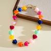 Collier Cœur Dégradé Acrylique - Chaîne de Clavicule Dopamine Haut de Gamme Européen & Américain.