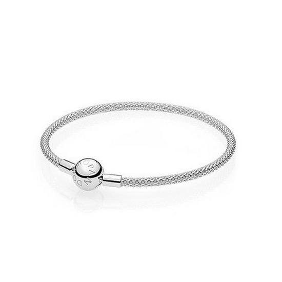 Women s Rose Gold & Silver Woven Mesh Beaded Charm Bracelet