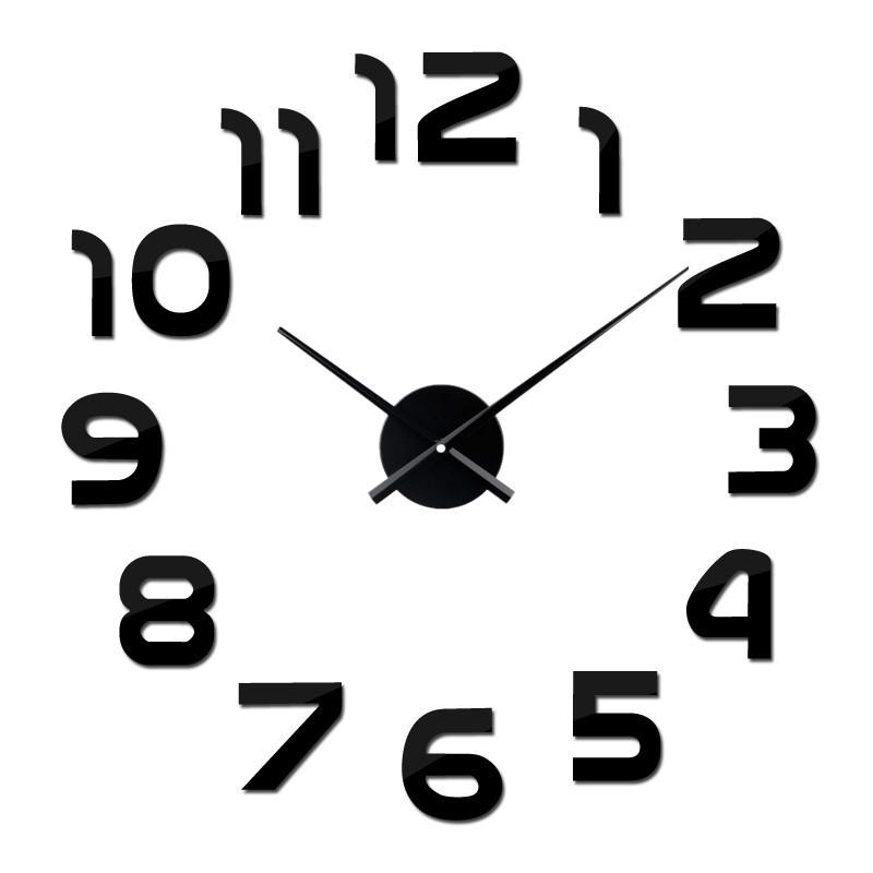 Factory Direct 3d Frameless Acrylic Diy Wall Clock Modern Luminous 3d Wall Stickers For Living Room Bedroom Office Mute Decor Wa
