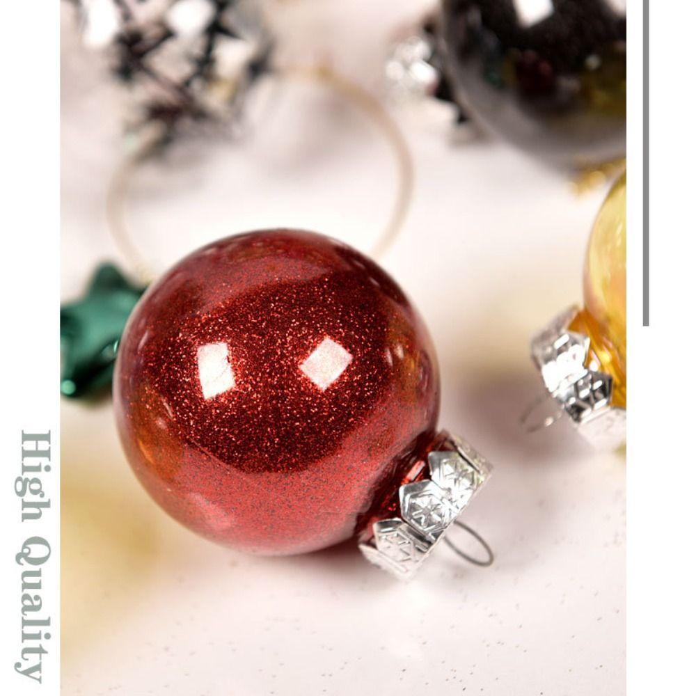 24pcs 10 Colors Christmas Ball Set Plastic Xmas Baubles High-quality Christmas Tree Balls Showcase