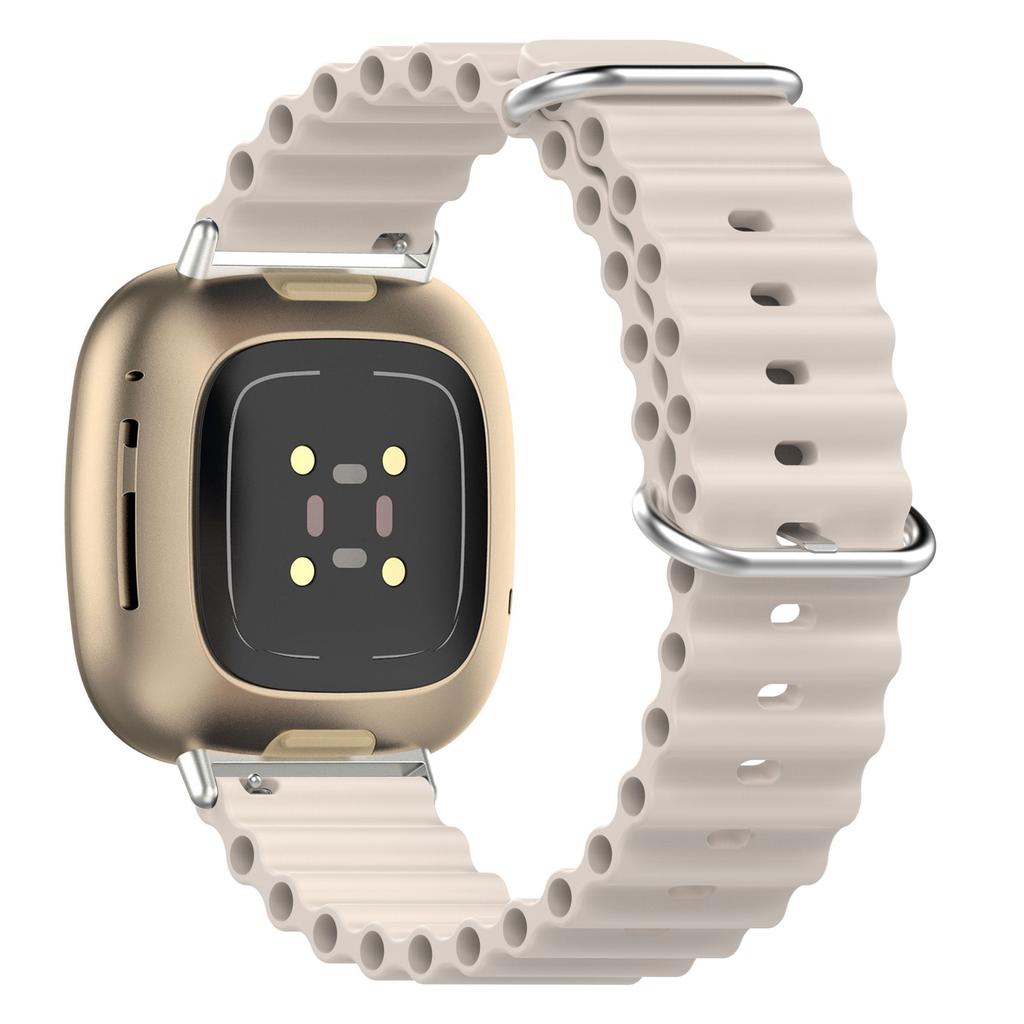 For Fitbit Sense/Sense 2/Versa 3/Versa 4 Smart Watch Band Adjustable Silicone Ocean Strap Replacement