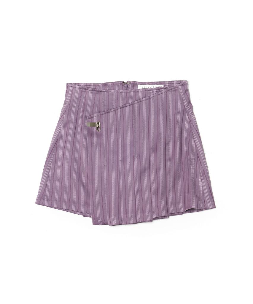 Chelikwili Pleats Wrap Sk - Purple Stripe