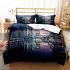 Cityscapes King Queen Duvet Cover Tall Buildings Landscape Bedding Set Busy Traffic View Quilt Cover Polyester Comforter Cover