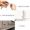 2m/78.74'' Adjustable Heavy Duty Stainless Steel Wire Rope Frame Hanger Rope