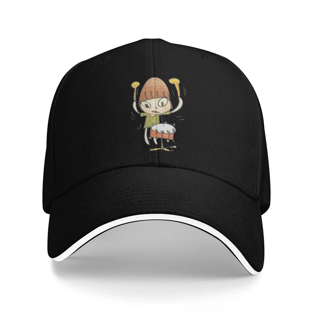 Drummer Yoshitomo Nara Sun Baseball Cap Summer Unisex Men  Design Trucker Hat Sun-Proof Casual Running Hippie Baseball Caps