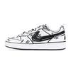 Court Borough Comic World Low-Top Skateboard-Schuhe GS Schwarz Weiß DV5456-104(Team286-)