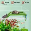 Turtle Basking Platform Non-Slip Texture Easy Install Plastic Turtle Terrace Ramp Floating Island Wide Sunbathing Area with Suction Cup for Tank
