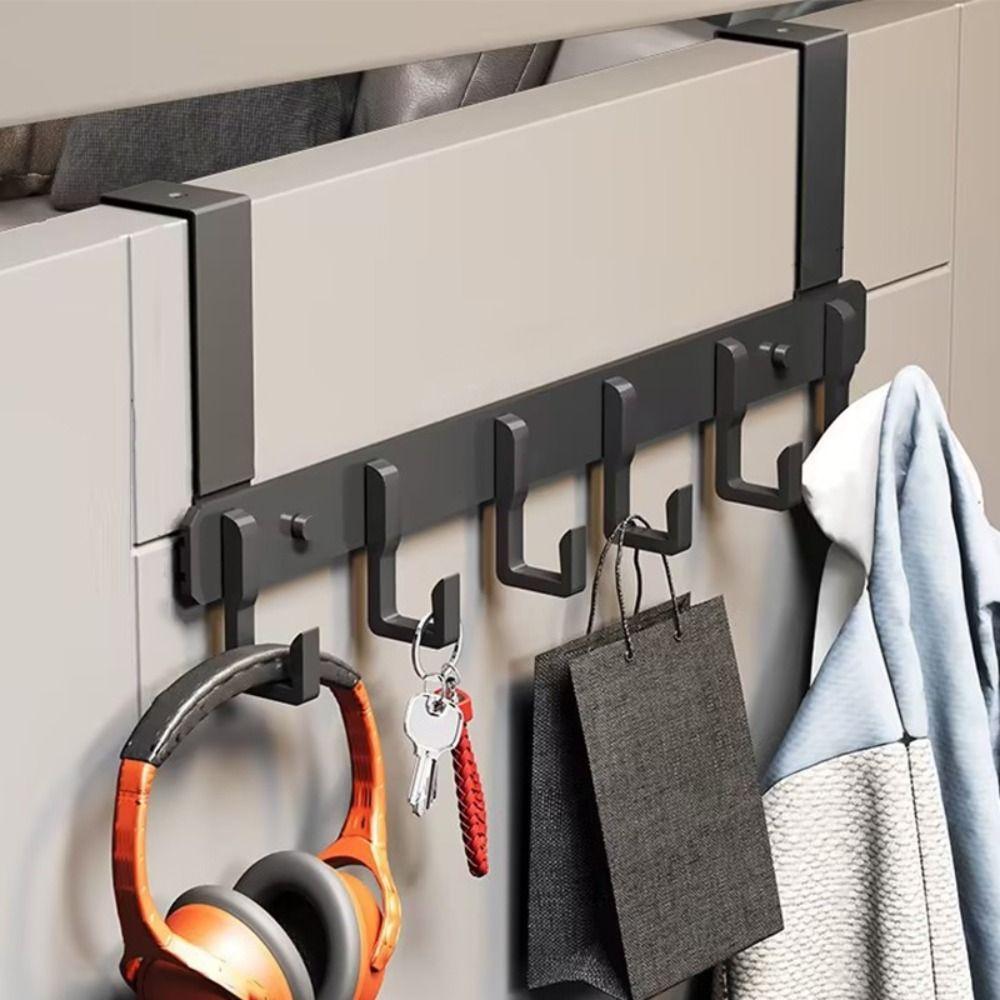 Heavy Duty Clothing Bag Holder Storage Porch Aluminum Row Hook Storage Hooks Over The Door  Clothes