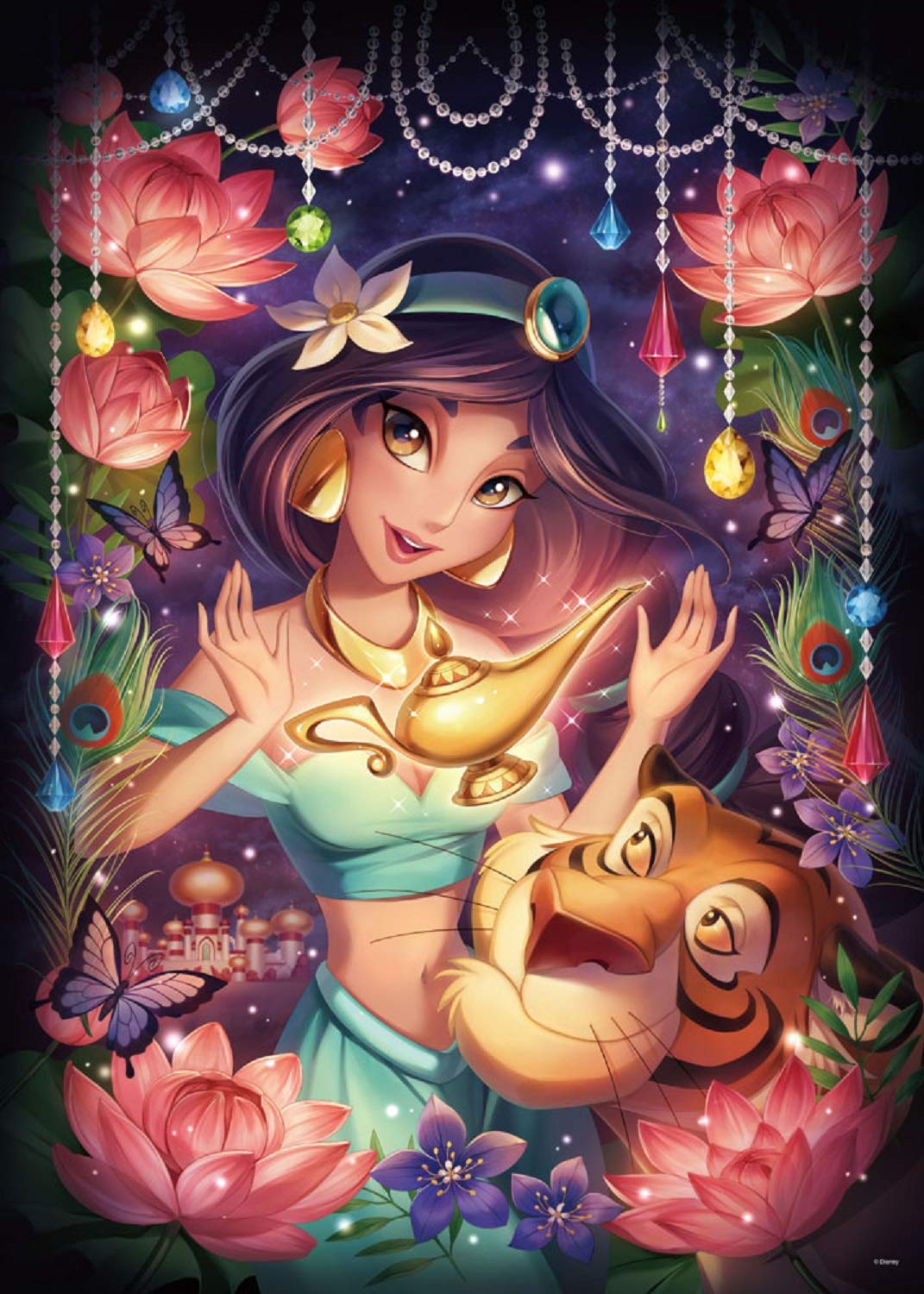 

Tenyo в 500 светящихся элементах пазла Disney Aladdin Shining Magic Jasmine поставляется с сервисной картой в комплекте [Сделано в Японии] (35x49см) Д-500-493