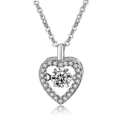 925 Sterling Silber Liebesanhänger Diy Zubehör Pulsierende Seelenbewegung Schlüsselbein Halskette Damen Alles mit Nischenzubehör