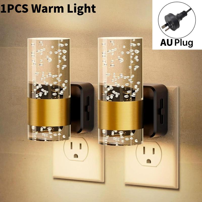 Night Light Led Plug Into Wall With Adjustable Brightness Auto Lamps Sensor