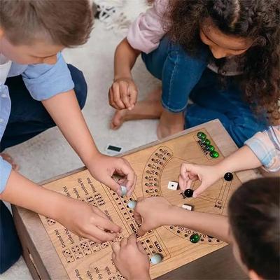 Jogo de Tabuleiro de Dados de Beisebol Jogo de Tabuleiro de Madeira com Dados e Bolinhas Jogo de Mesa Interativo de Batalha Dupla Brinquedo Esportivo Divertido