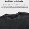 Women's Washed Distressed Short-Sleeve T-Shirt - Trendy Round Neck with Snowflake Print Logo