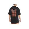 Jordan Alphanumeric Print Hooded Short Sleeve T-Shirt Men Tops Black DQ7383-010