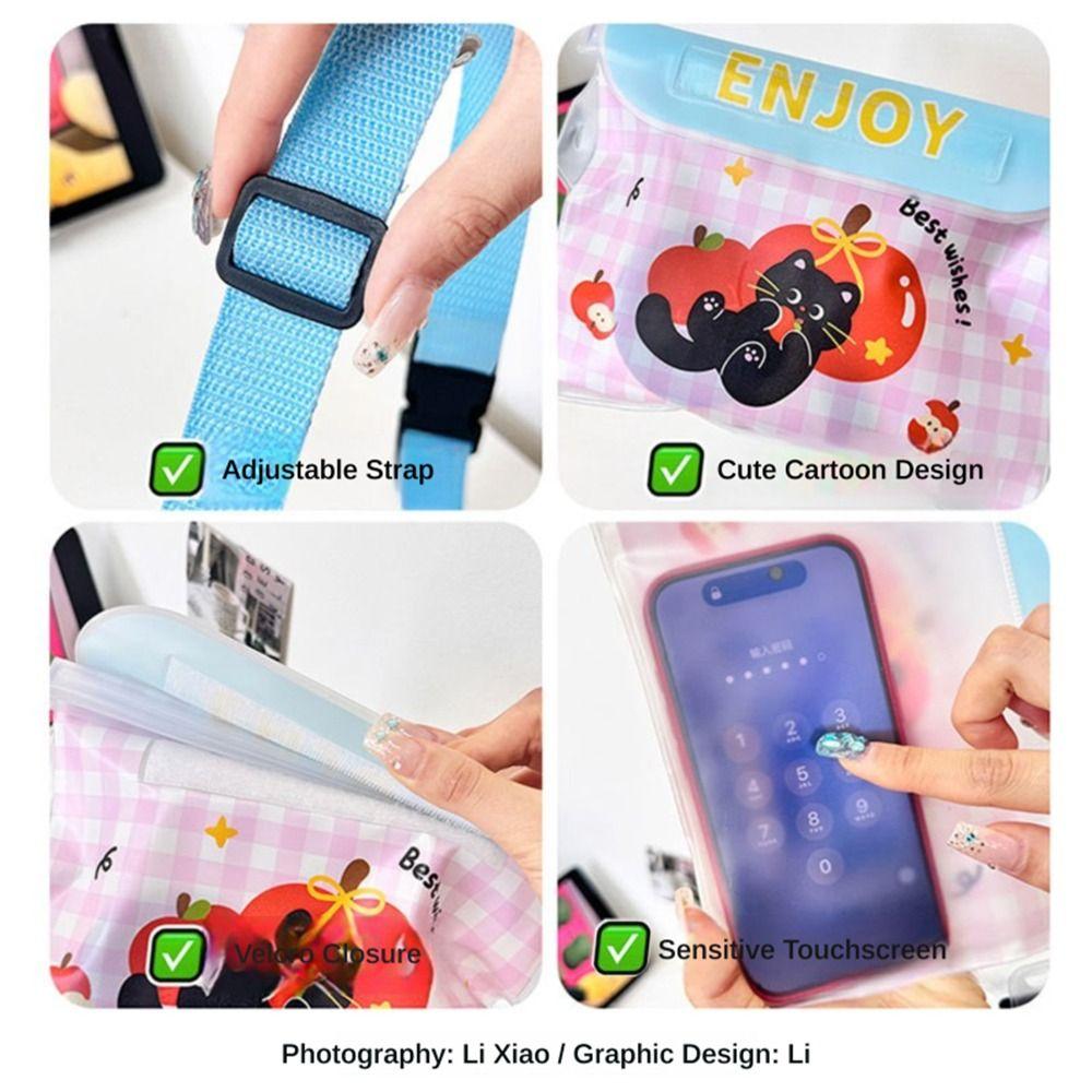 Gifts Waterproof Mobile Phone Bag Large Capacity Adjustable Waist Bags with Touch Screen Mobile Phone Case Summer