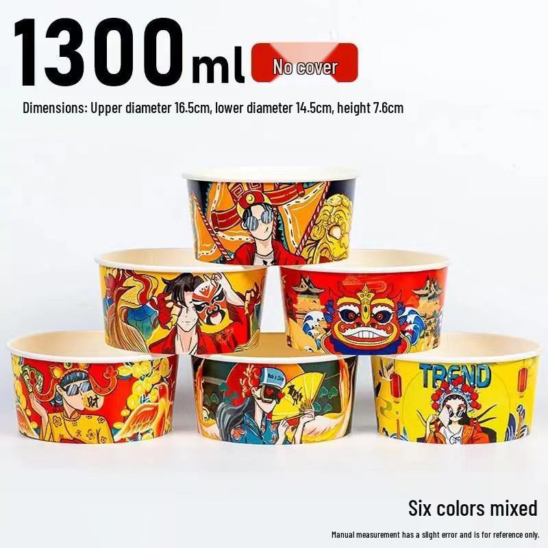 Kraft Paper Disposable Bowl - Ideal for Rice, Salad, Lunch, Takeout, Fast Food, and Fruit.
