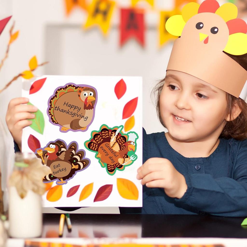 45 Pads 900 Sheets Thanksgiving Sticky Notes Turkey Self Sticky Memo Pads Adhesive Cute Sticky Notes Self Stick Pads for Office School Classroom