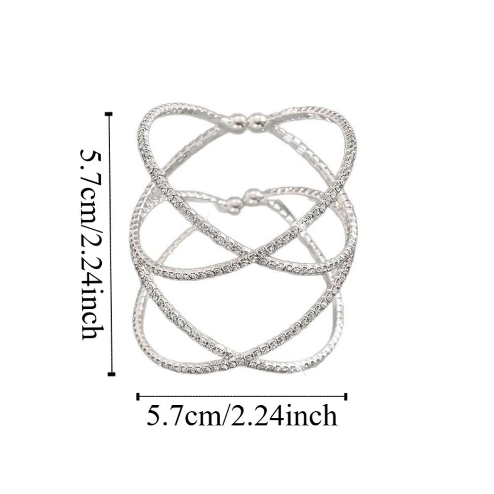 Minimalist Rhinestone Cuff Bracelet Silver-plated Charm Bracelet  Special Occasion